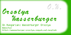 orsolya wasserburger business card